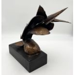 "Gandalf" by Peter Dawson 1969 - A copper sculpture on wooden base