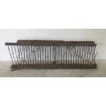 A large agricultural vintage hay rack overall length 206cm