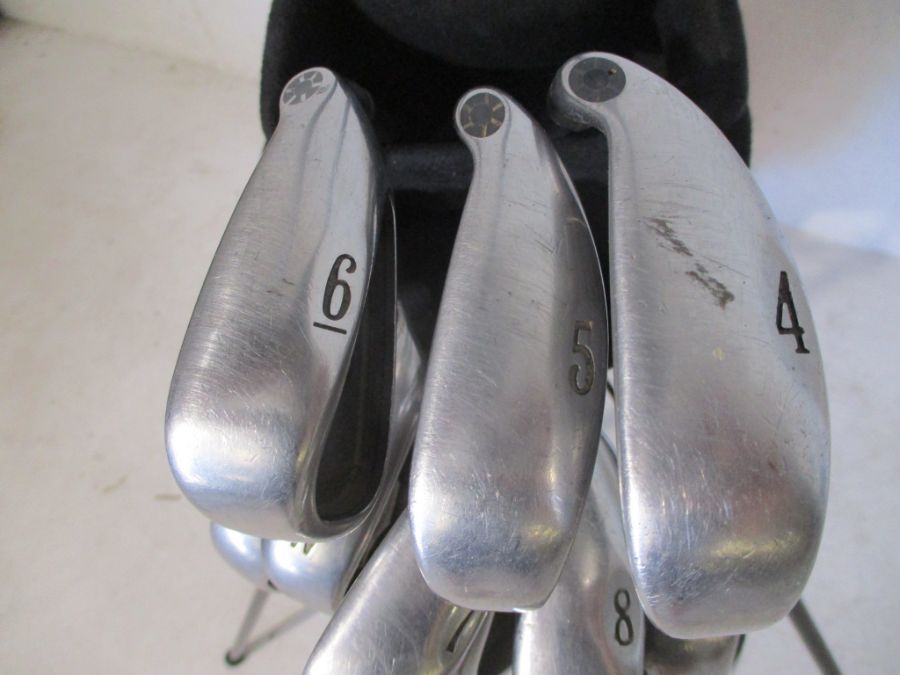 A set of Callaway "Big Bertha" golf clubs including drivers, irons 4 to 10, sand wedge and - Image 5 of 9