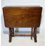 A Sutherland table on bobbin turned legs