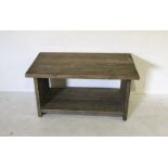 A modern rustic coffee table