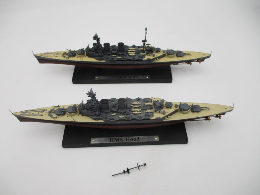 A collection of four boxed Atlas Editions warships including two HMS Hood's and two Bismarck's - Image 9 of 12