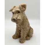 A large tan Sylvac dog ref 1380 - 29 cm high