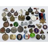 A small collection of various badges, medallions etc