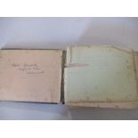 A vintage autograph album including various photographs