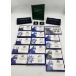 A collection of Unites States Mint Proof Sets from 1999-2008 along with two first day issue Susan
