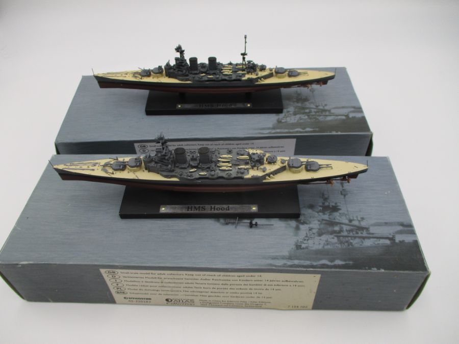A collection of four boxed Atlas Editions warships including two HMS Hood's and two Bismarck's - Image 8 of 12