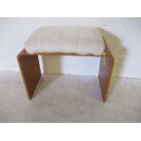 A mid century Schreiber bentwood dressing table stool