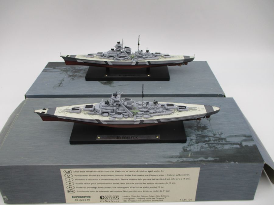 A collection of four boxed Atlas Editions warships including two HMS Hood's and two Bismarck's - Image 3 of 12