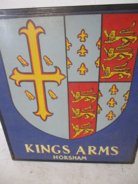 A metal framed double sided Kings Arms (Horsham) pub sign - Image 4 of 6