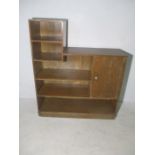 An oak Art Deco book case.