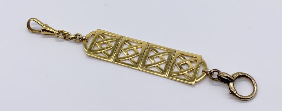 A 14ct gold Albertina, marked 585, weight 14.1g