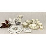 An assortment of various china including Wedgwood, Radford's "Idyll" part tea set, Carlton Ware "