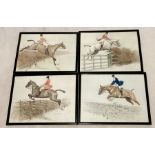 Four Cecil Aldin prints of hunting scenes