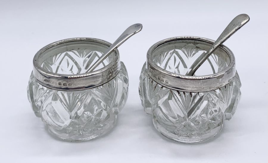 A small collection of silver mounted condiments etc. - Image 4 of 4