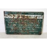 A vintage enamel sign "Lintott Engineering Works Horsham" 78cm x 62cm