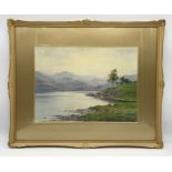 "Eventide - Windermere from near Lowood" watercolour by Edward Horace Thompson (1879-1949) signed
