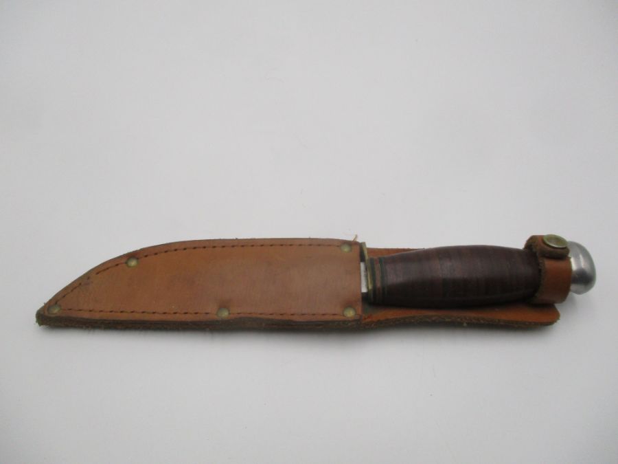 A William Rodgers "I Cut My Way" vintage knife in leather sheath - Image 5 of 5