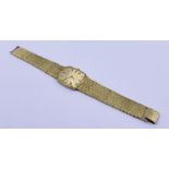 A Longines vintage gold plated wristwatch