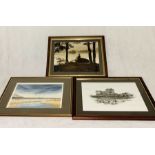 Two framed photographs one by Don Bishop and the other labelled Rydell Waters 1910 along with