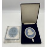 A boxed Wedgewood plaque commemorating James Christie's 250th birthday including certificate -