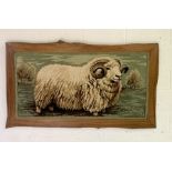 An Axminster Carpets large framed carpet of a Drysdale Sheep overall size 157cm x 88cm