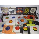 A collection of 7" vinyl singles from mainly 1960's/70's artist including Deep Purple, AC/DC, Jimi