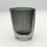 A Jan Gabrhel textured glass vase signed JG 3074