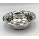 A hallmarked silver dish