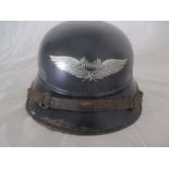 A WW2 German Luftschutz Gladiator Steel Helmet stamped to inside RL-2/10/14