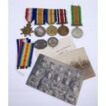 A group of WWI & II medals, the WWI medals awarded to 951 Pte C V Broadway, Dorset Yeomanry, A