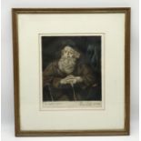 Edward Bouverie Hoyton (1900-1988) ‘The Highland Shepherd’ Inscribed and signed in pencil. 49cm x