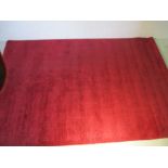 A "Bellagio" long red contemporary rug, handmade in India. 300cm x 200cm