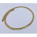 A 9ct gold necklace, weight 20g