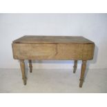 A pine drop leaf table. A/F