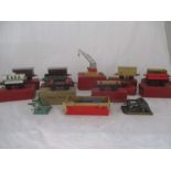 A collection of mainly boxed Hornby O gauge rolling stock, wagons, crane etc.