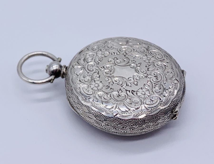A 935 silver fob watch - Image 3 of 4