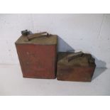 Two vintage petrol cans