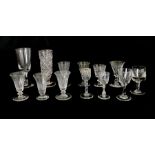 A collection of antique glasses