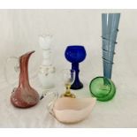 A small collection of art glass