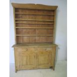 An antique pine dresser