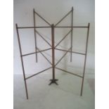 A large Victorian folding "country house" clothes airer with cast iron base