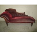 An Edwardian chaise lounge