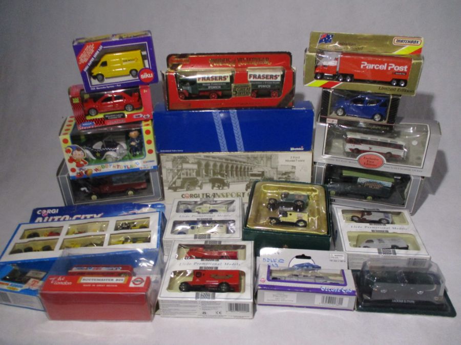 A collection of boxed die-cast vehicles including Corgi Transport of The 30's, Lledo Promotional