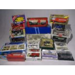 A collection of boxed die-cast vehicles including Corgi Transport of The 30's, Lledo Promotional