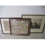 A map of Arabia, cigarette card picture and a Camille Fonce Artists Proof