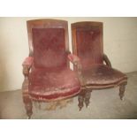 A pair of Edwardian Salon armchairs