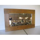 A large wooden framed mirror "Hartford" by Next, overall size 110cm x 70cm