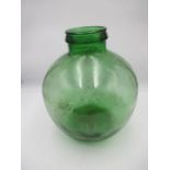 A Viresa green glass small carboy - height 36cm