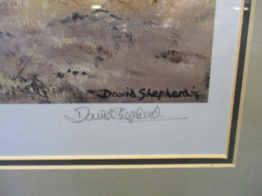 Two framed David Shepherd prints including "The Rhino's Last Stand?" (signed by artist) and "The - Image 6 of 11